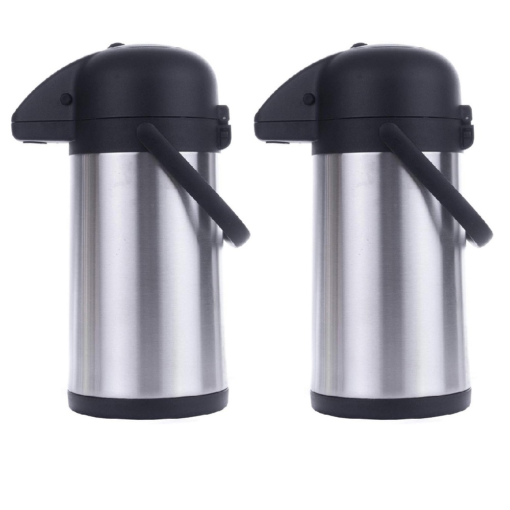 Miranto by HI Airpot 2,2 L aus Edelstahl Maße: ca. Ø: 13 x H: 33,8cm 2er Set