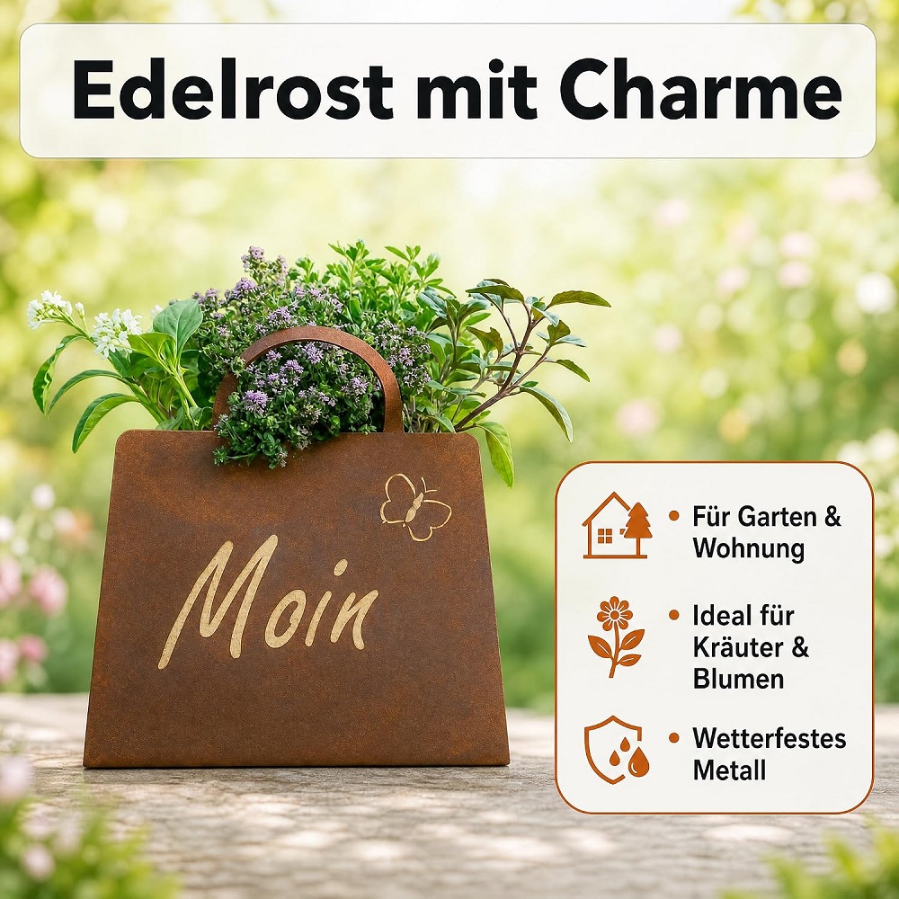 Tasche zum Bepflanzen 'Moin' 32x27x12cm