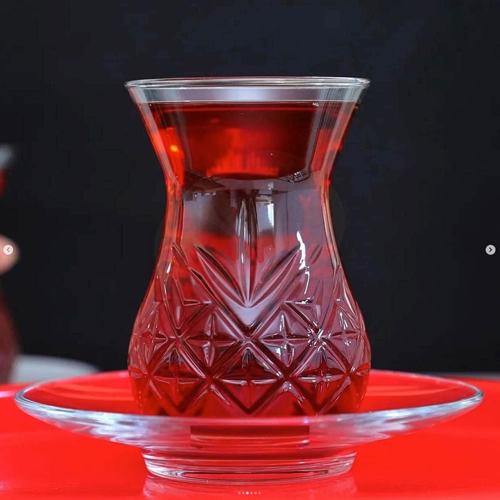 Pasabahce Timeless Teeset Tasse mit Untertasse 12tlg.
