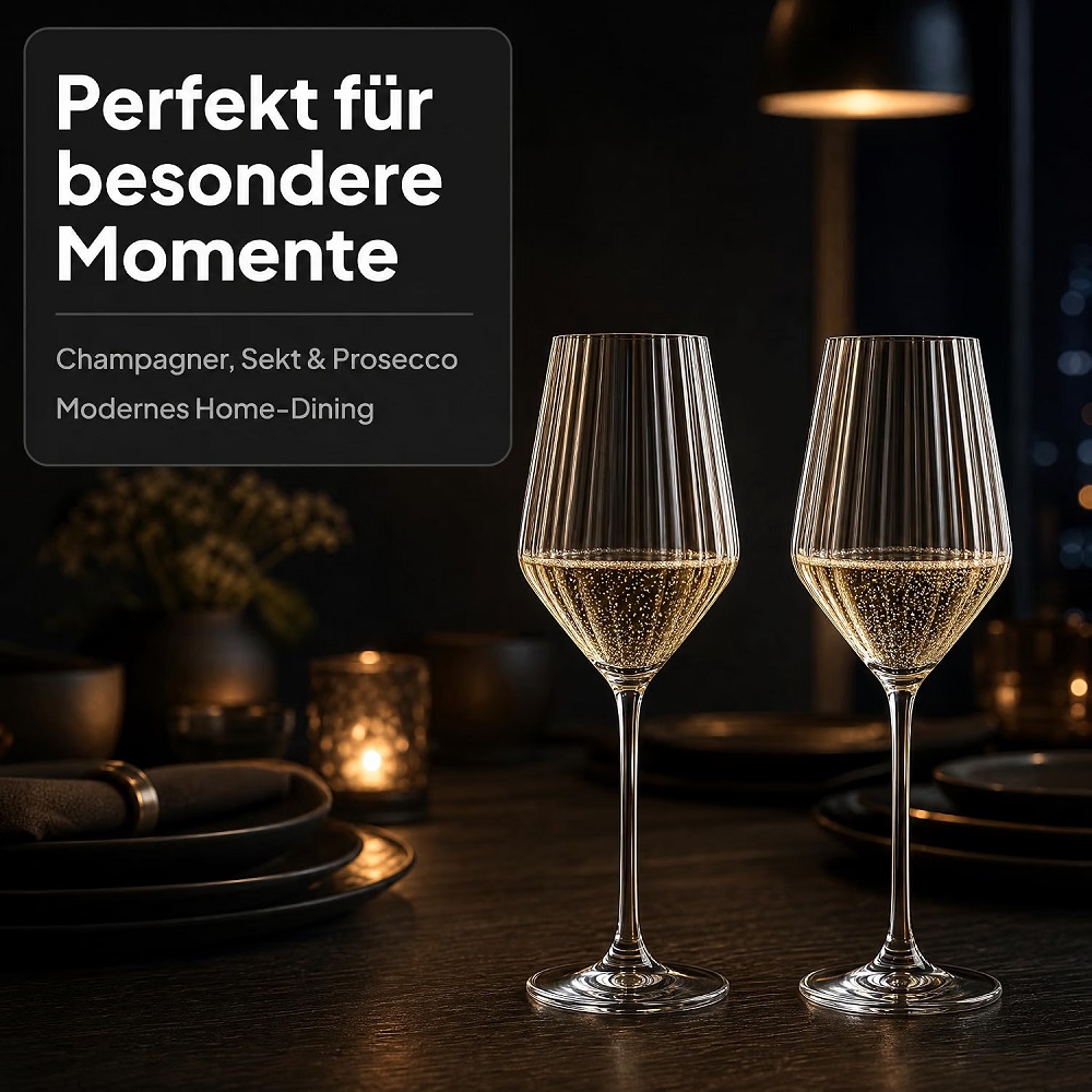 Der-Porzellan-Laden by Spiegelau Lifestyle Champagnerglas 310 ml 4er Set