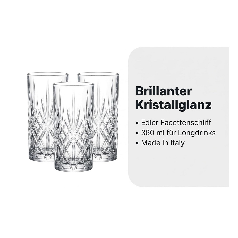 Der-Porzellan-Laden by RCR Melodia HB Tumbler 360 ml 6er Set