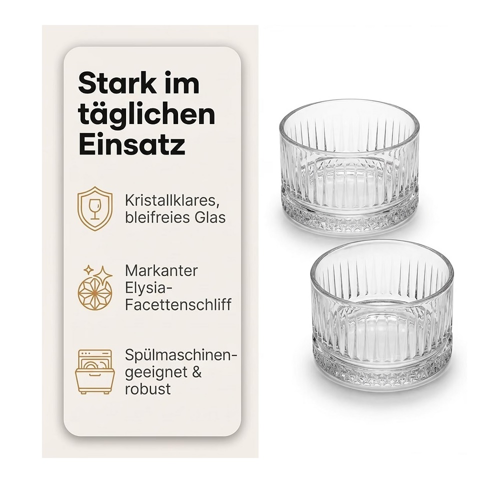 Der-Porzellan-Laden by Pasabahce Elysia Schale 230 ml 4er Set