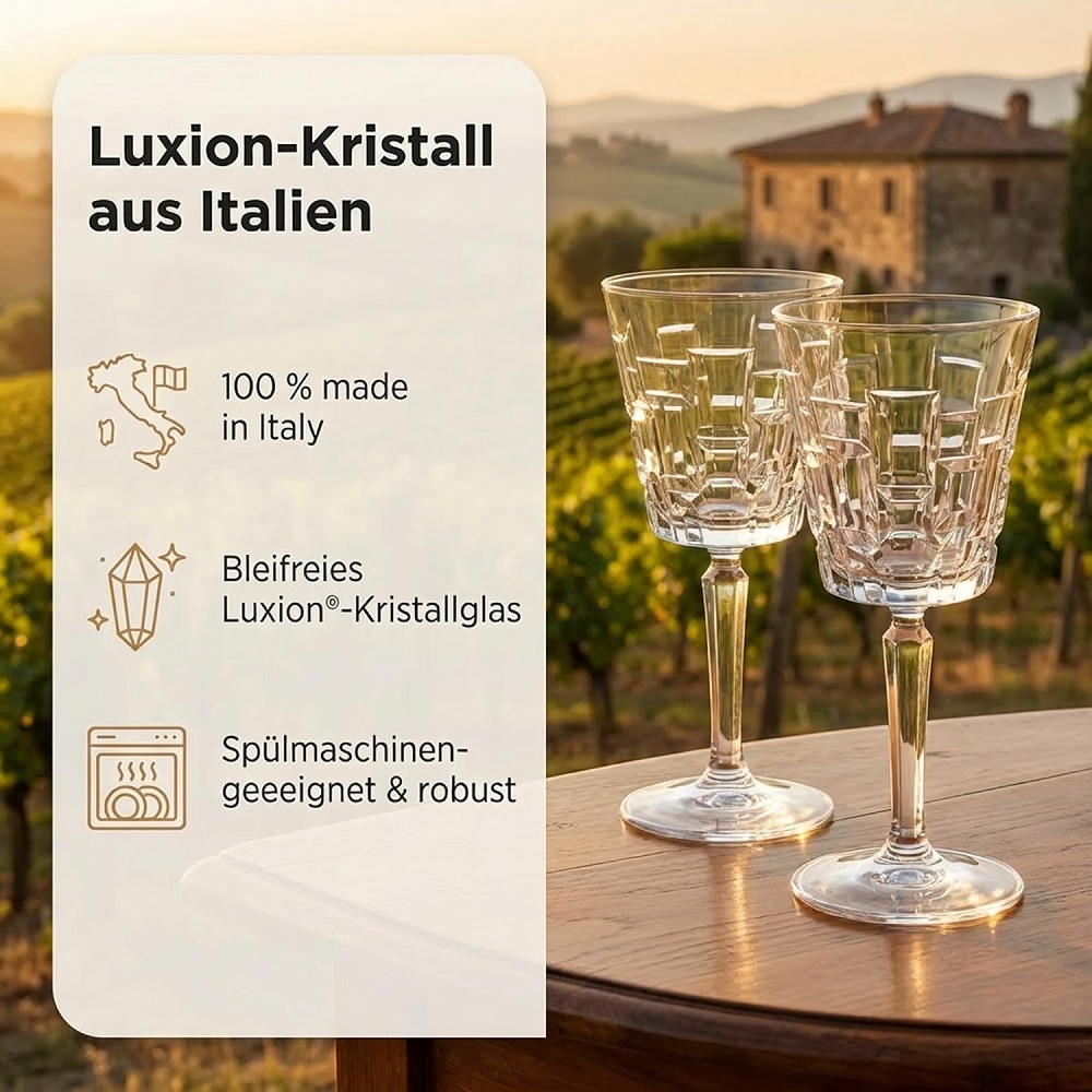 Der-Porzellan-Laden by RCR Etna Goblet 2 Weingläser 280 ml 6er Set
