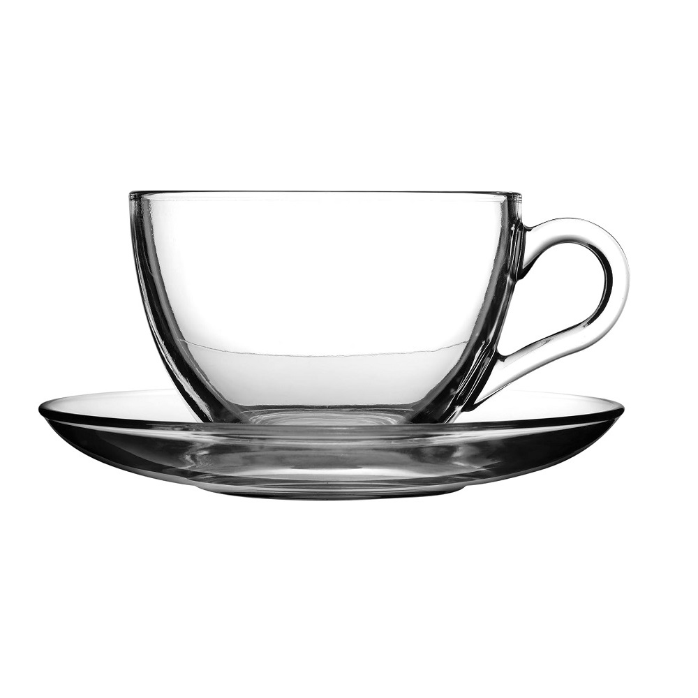 Pasabahce Basic Tasse mit Untertasse 12 tlg.