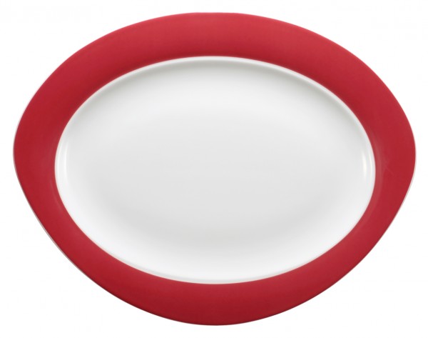 Platte oval, 35cm, Trio rubinrot