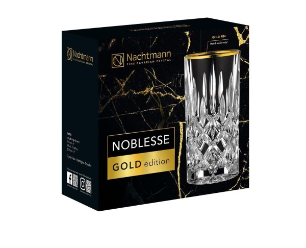 Nachtmann Noblesse Longdrink GOLD Edition 2er Set