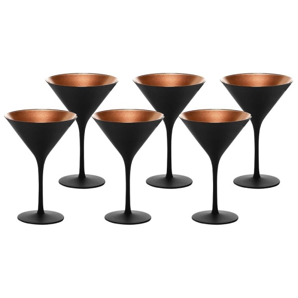 Stölzle Lausitz Elements Cocktail Schwarz-Bronze (6er Set)