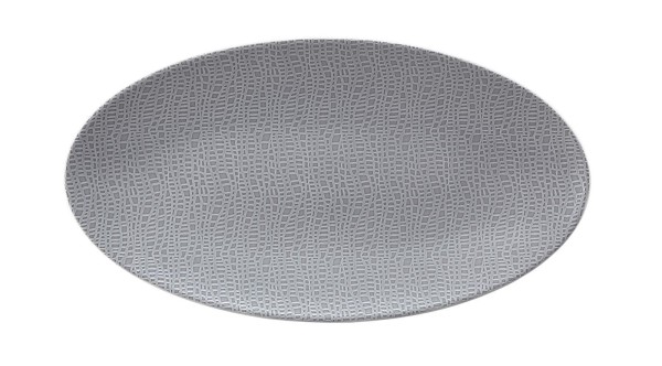 L Fashion elegant grey Servierplatte oval 33x18 cm