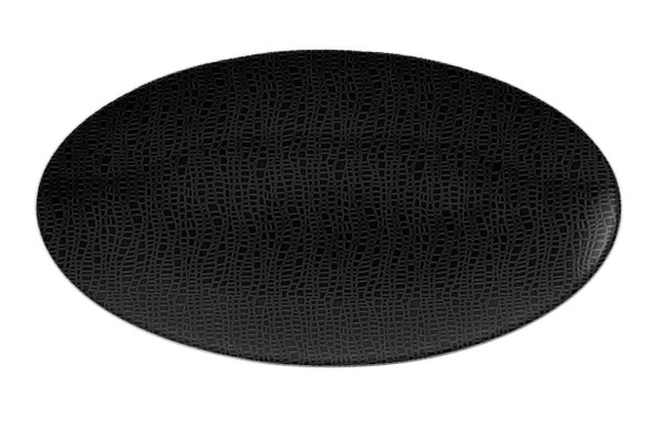 Seltmann Weiden L Fashion glamorous black Servierplatte oval 33x18cm