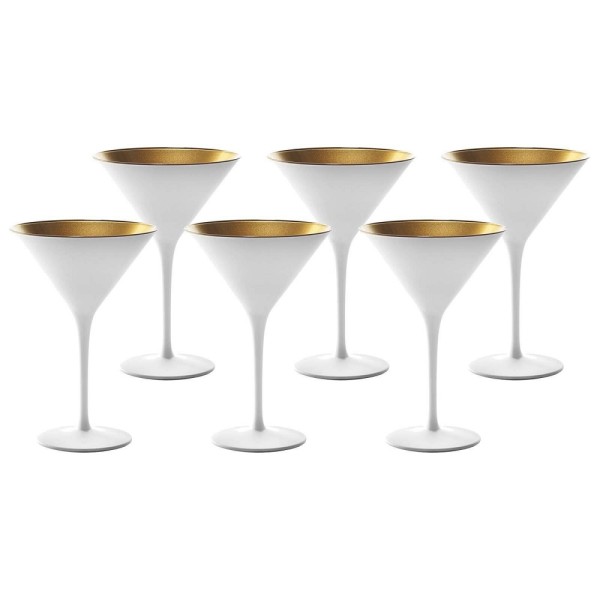 Stölzle Lausitz Elements Cocktail Weiß-Gold (6er )